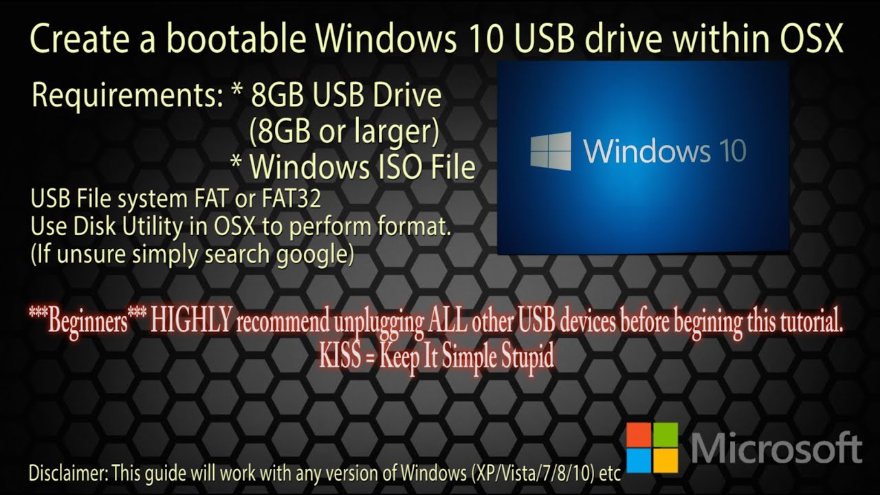 create bootable usb for windows 10 on mac